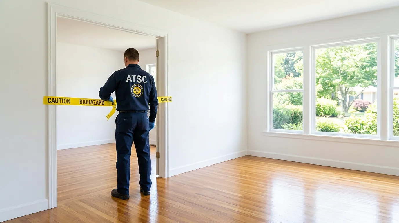 Certified biohazard cleanup crew performing Trauma Scene Cleanup in Pewaukee